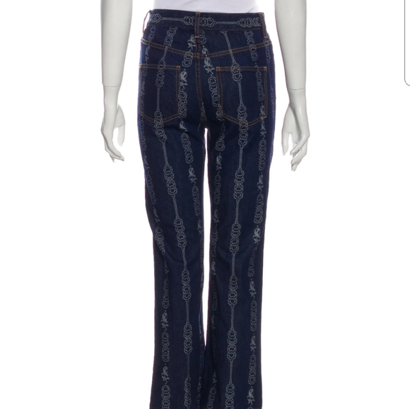 Tory Burch Mid-Rise Straight Leg Jeans - Picture 2 of 3